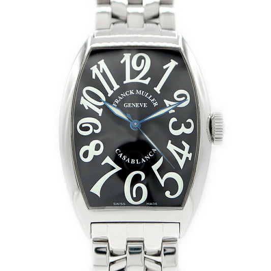 Internally inspected FRANCK MULLER Tonneau Curvex Casablanca 5850 Black SS Stainless Steel Men's Automatic Winding [6 Month Warranty] [Used] [Watch]