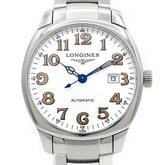Internally inspected LONGINES L2.700.4.23.6 Date 30m waterproof white SS stainless steel men's automatic winding [6 months warranty] [watch] [used]