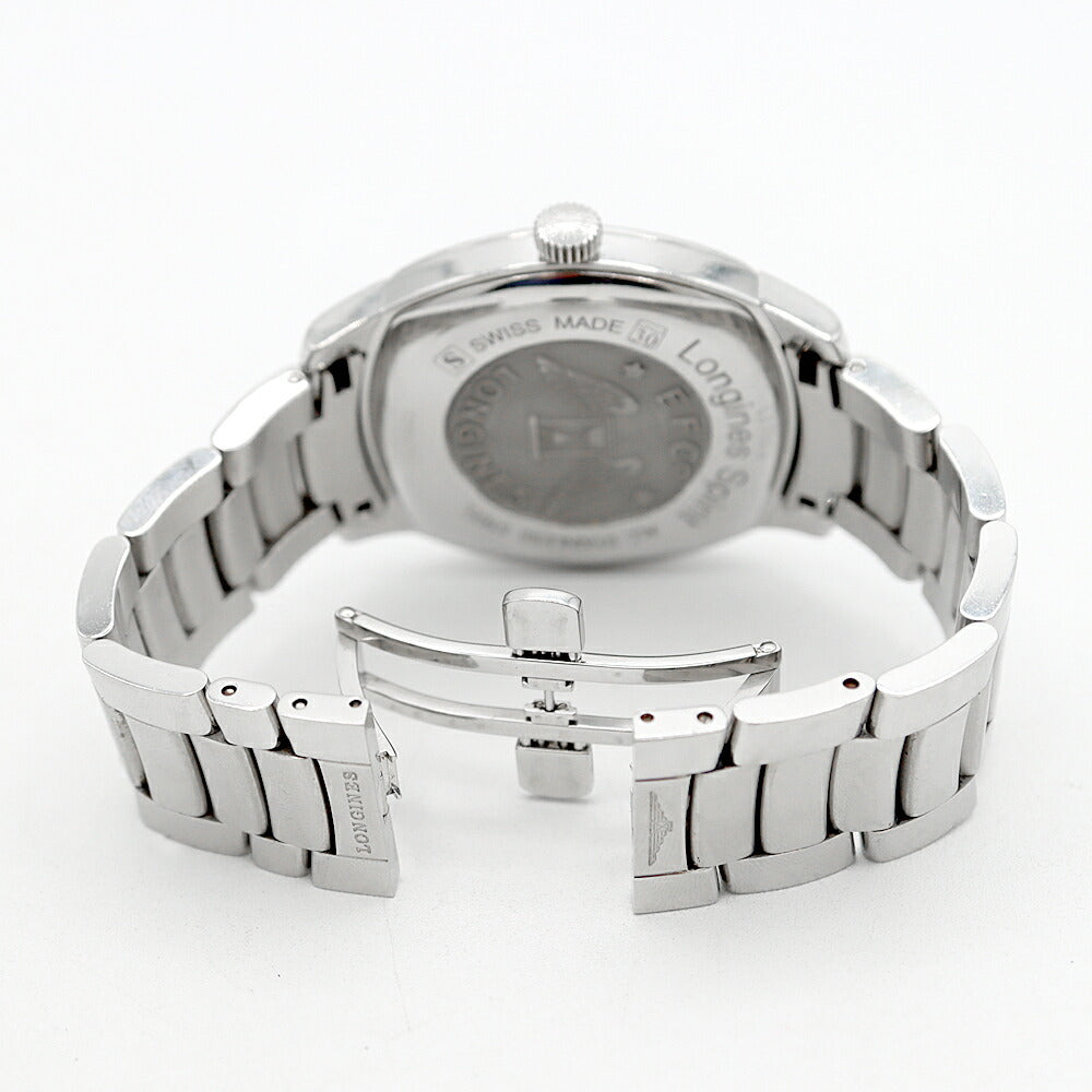 内部点検済 LONGINES ロンジン スピリット L2.700.4.23.6 デイト 30m防水 白 ホワイト SS ステンレス メンズ 自動巻き【6ヶ月保証】【腕時計】【中古】