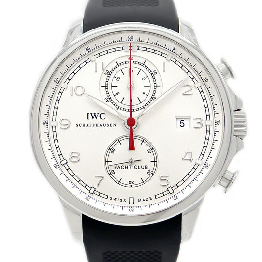 Internally inspected IWC International Watch Company Portugieser Yacht Club Chronograph IW390211 Small Second Date 60m Water Resistant Silver SS Stainless Steel Genuine Belt Genuine Buckle Buckle Men's Automatic Winding [6 Month Warranty] [Watch] [Used]