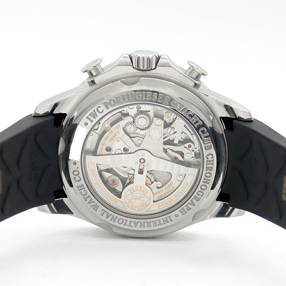 内部点検済 IWC インターナショナルウォッチカンパニー ポルトギーゼ ヨットクラブ クロノグラフ IW390211 スモールセコンド デイト 60m防水 シルバー SS ステンレス 純正ベルト 純正バックル尾錠 メンズ 自動巻き【6ヶ月保証】【腕時計】【中古】
