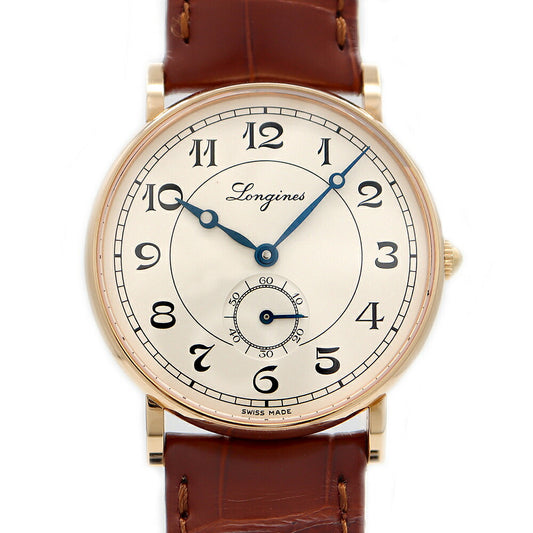 LONGINES Longines Heritage Classic L4.767.8 Back Skelton White White K18YG Yellow Gold Genuine Buckle Genuine Belt Men's Automatic Winding [6 Month Warranty] [Watch] [Used]