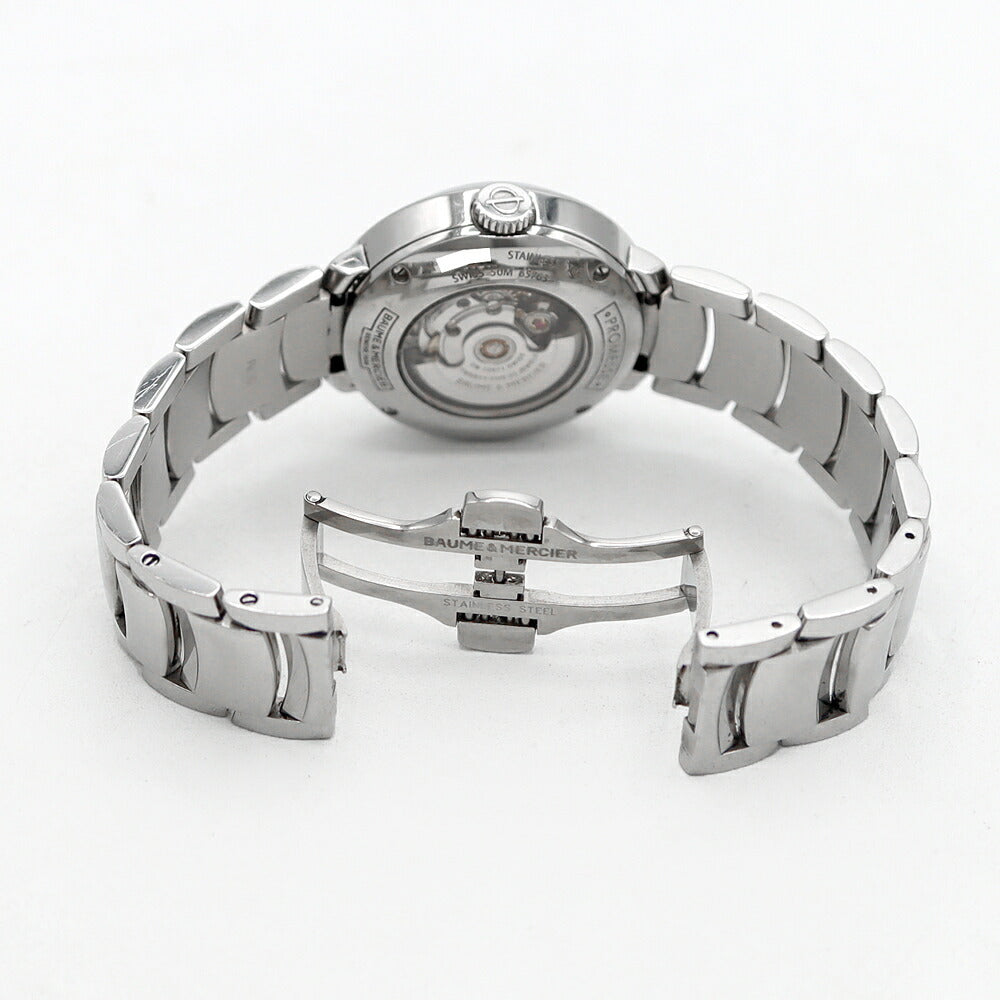 BAUME＆MERCIER ボーム&メルシェ プロメス M0A10182 白 ホワイトシェル SS ステンレス レディース 自動巻き【6ヶ月保証】【腕時計】【中古】