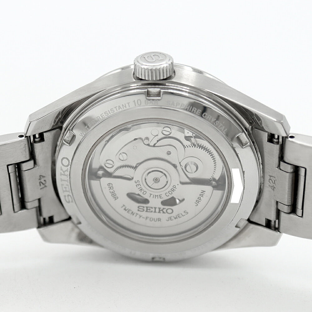 SEIKO セイコー プレザージュ 6R38-00A0 SARX097 オープンハート 裏スケ 100m防水 白 ホワイト SS ステンレス メンズ 自動巻き【6ヶ月保証】【腕時計】【中古】
