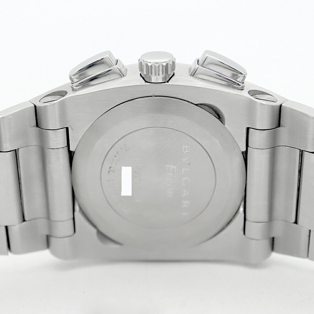 内部点検済 BVLGARI ブルガリ エルゴン クロノグラフ EG35SCH デイト 白 ホワイト SS ステンレス メンズ 自動巻き【6ヶ月保証】【腕時計】【中古】