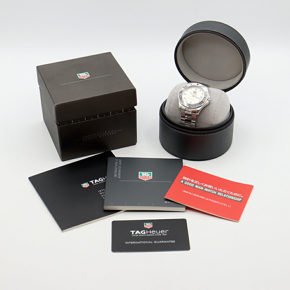 電池交換済 TAG Heuer タグホイヤー アクアレーサー WAB1111 BA0801 デイト 300m防水 シルバー SS ステンレス メンズ クォーツ【6ヶ月保証】【腕時計】【中古】