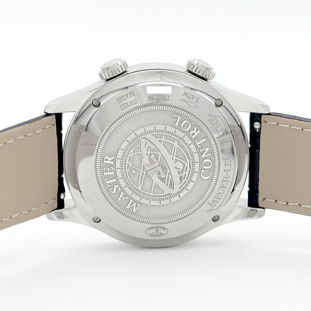 JAEGER LECOULTRE ジャガールクルト マスターメモボックス Q1418430 174.8.96 50m防水 デイト シルバー SS ステンレス 純正ベルト 純正尾錠 メンズ 自動巻き【6ヶ月保証】【腕時計】【中古】