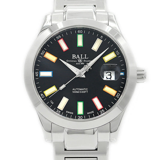 Internally inspected BALL Watch Engineer III Marvelite Rainbow Edition NM2026C-S29J-BK 100m Water Resistant Date Black SS Stainless Steel Men's Automatic Winding Engineer 3 [6 Month Warranty] [Watch] [Used]