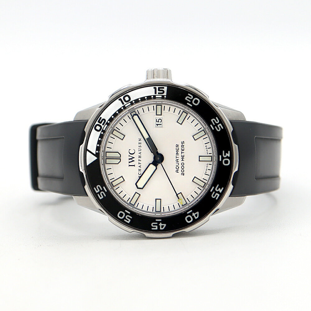 IWC インターナショナルウォッチカンパニー アクアタイマー オートマティック 2000 IW356806 2000m防水 デイト 白 ホワイト SS ステンレス 純正ベルト 純正尾錠 メンズ 自動巻き【6ヶ月保証】【腕時計】【中古】