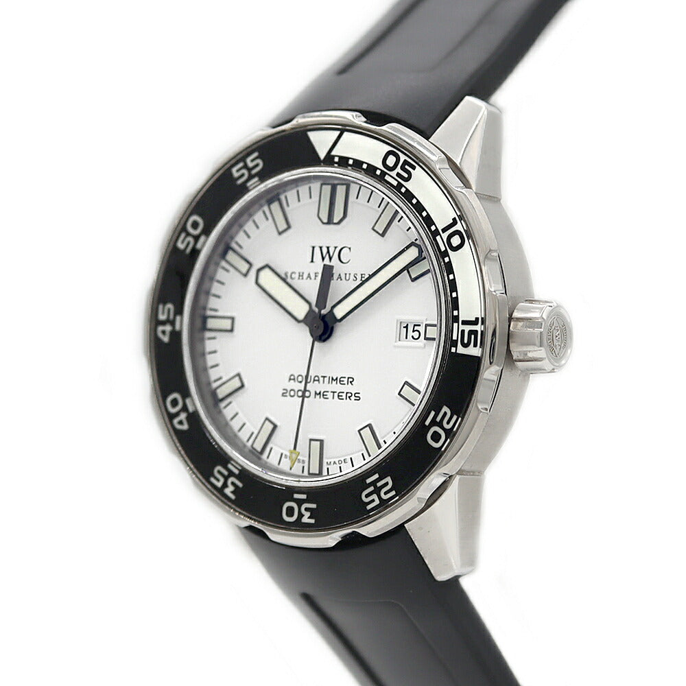 IWC インターナショナルウォッチカンパニー アクアタイマー オートマティック 2000 IW356806 2000m防水 デイト 白 ホワイト SS ステンレス 純正ベルト 純正尾錠 メンズ 自動巻き【6ヶ月保証】【腕時計】【中古】