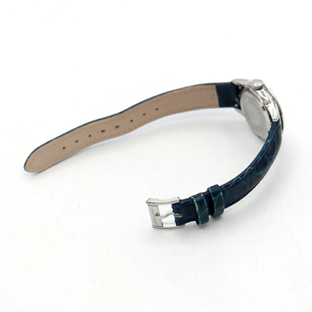 電池交換済 HAMILTON ハミルトン レイルロード ダイヤベゼル H403910 ダイヤモンド 12Pダイヤ 白 ホワイトシェル 純正ベルト 純正尾錠 SS ステンレス レディース クォーツ【6ヶ月保証】【腕時計】【中古】