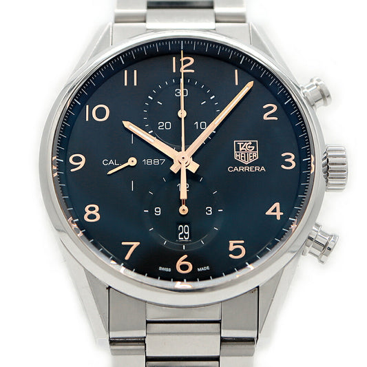 TAG Heuer Tag Heuer Carrera Caliber 1887 Chronograph CAR2014 Date 100m Water Resistant Back Sketch Black SS Stainless Steel Men's Automatic Winding [6 Month Warranty] [Watch] [Used]