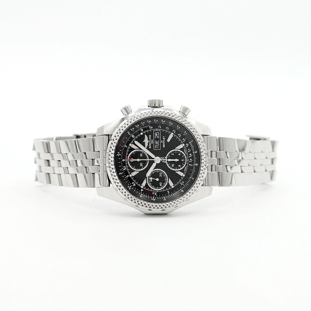 BREITLING ブライトリング ベントレーGT クロノグラフ A13362 100m防水 デイデイト 黒 ブラック SS ステンレス メンズ 自動巻き【自社保証6ヶ月】【腕時計】【中古】