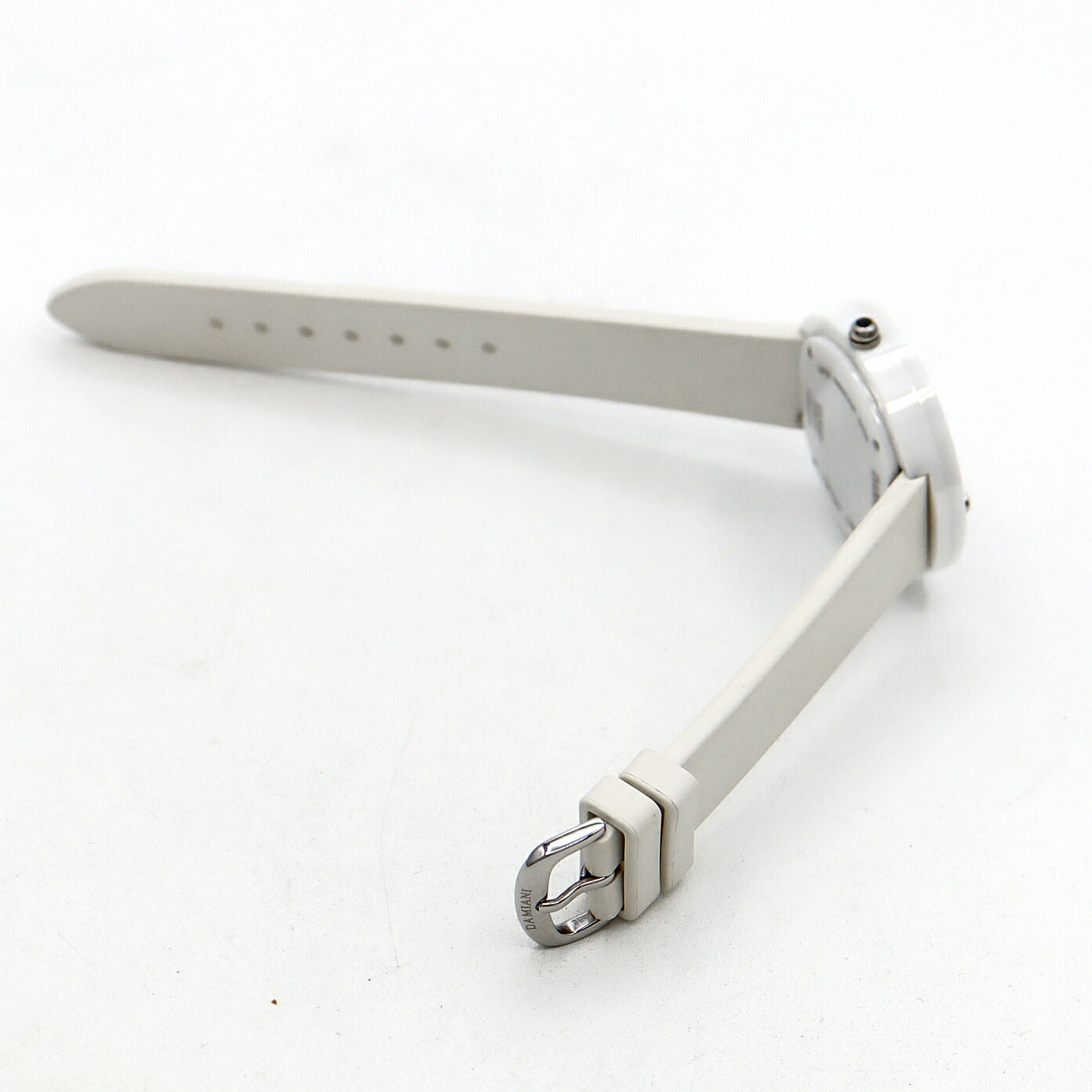 電池交換済 DAMIANI ダミアーニ ベルエポック ダイヤベゼル BCLSDW37 ダイヤモンド 白 ホワイト CE セラミック 純正ベルト 純正尾錠 レディース クォーツ【6ヶ月保証】【腕時計】【中古】
