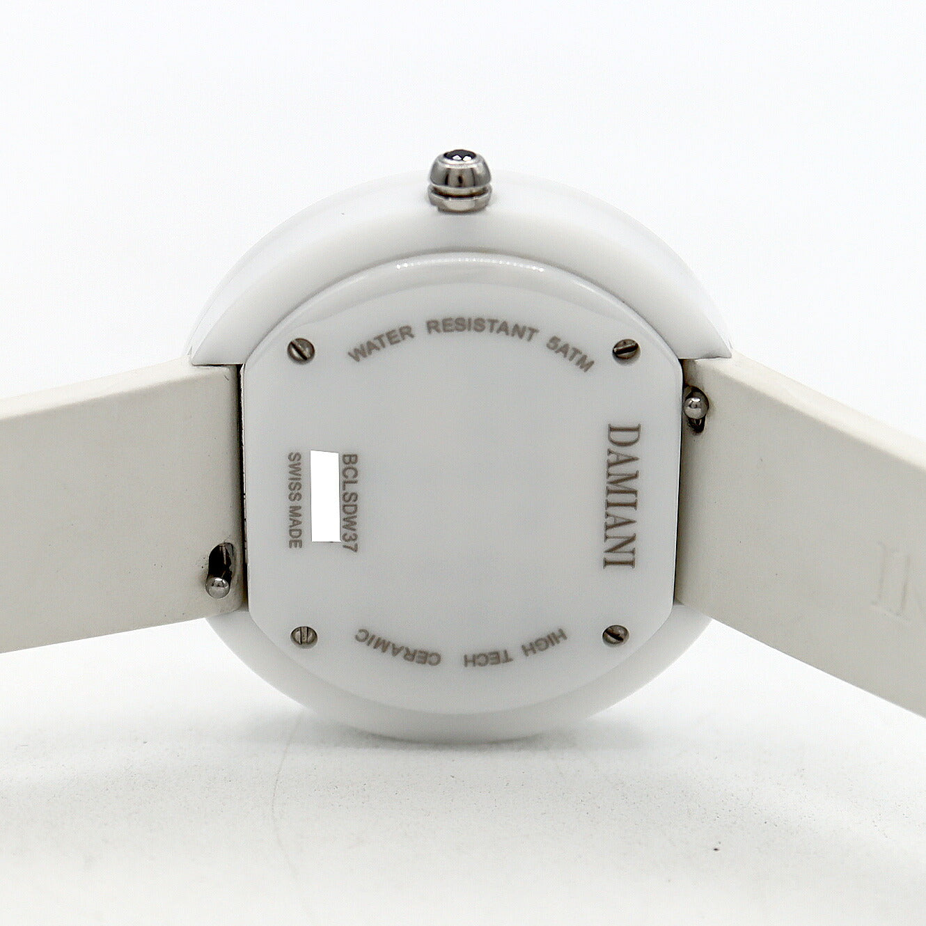 電池交換済 DAMIANI ダミアーニ ベルエポック ダイヤベゼル BCLSDW37 ダイヤモンド 白 ホワイト CE セラミック 純正ベルト 純正尾錠 レディース クォーツ【6ヶ月保証】【腕時計】【中古】