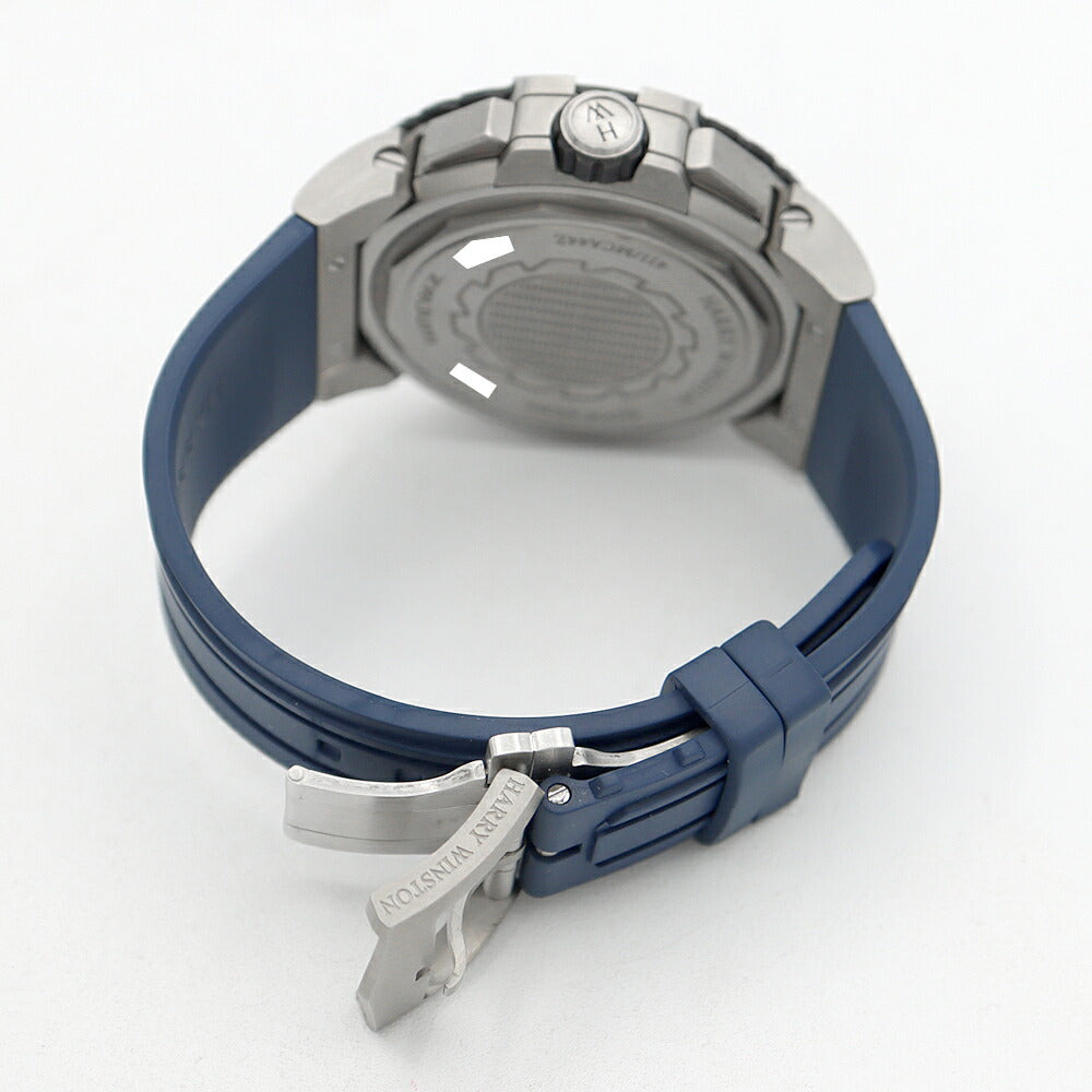 内部点検済 HARRY WINSTON ハリーウィンストン オーシャンスポーツ クロノグラフ 411/MCA44Z 200m防水 スケルトン ザリウム 純正ベルト 純正尾錠 メンズ 自動巻き【6ヶ月保証】【腕時計】【中古】