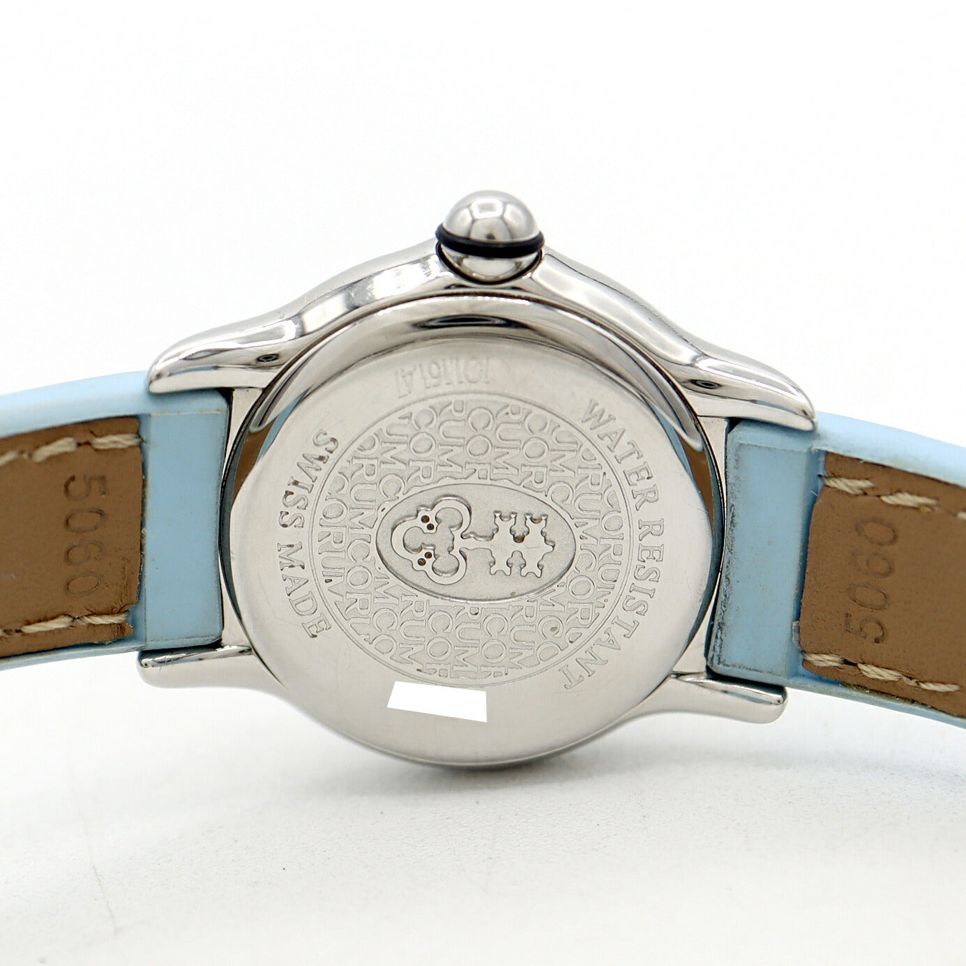 電池交換済 CORUM コルム ミニ バブル ダイヤベゼル 101.151.47 ダイヤモンド 青 ブルーシェル SS ステンレス 純正ベルト 純正バックル レディース クォーツ【6ヶ月保証】【腕時計】【中古】