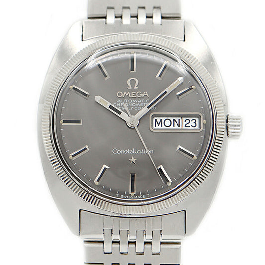 OMEGA Constellation C Line ST168.029 Cal.751 24 Stone Day Date Gray WG Bezel White Gold SS Stainless Steel Combination Men's Automatic Winding Antique Vintage [Watch] [Used]
