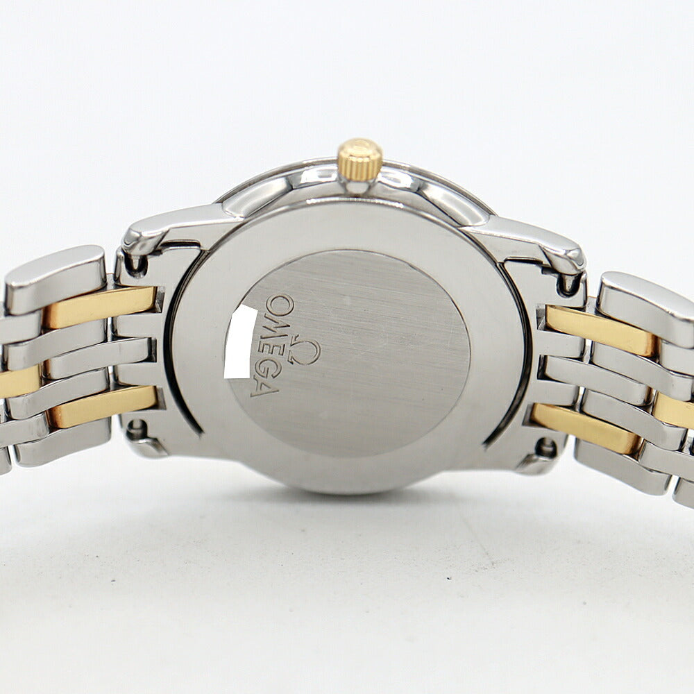 電池交換済 OMEGA オメガ DeVille デビル 4380.31.00 シルバー SS ステンレス YG イエローゴールド コンビ レディース クォーツ デヴィル【6ヶ月保証】【腕時計】【中古】