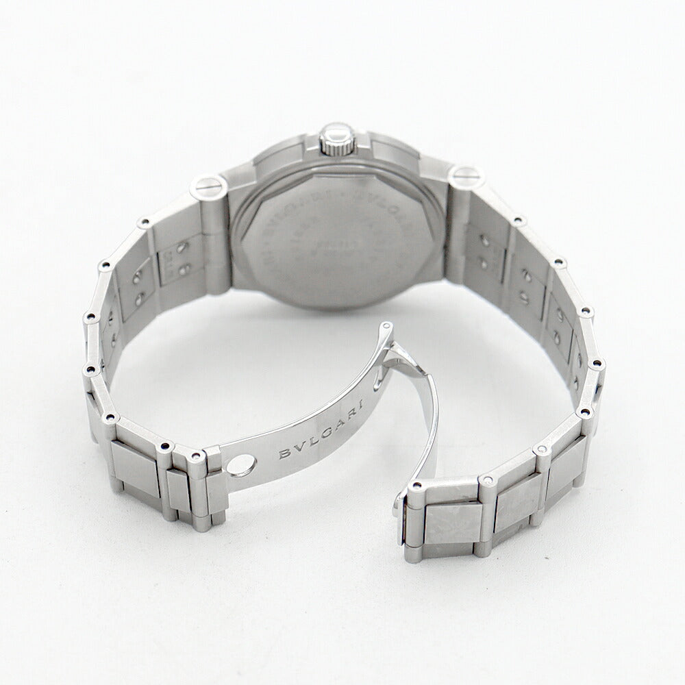 BVLGARI ブルガリ ディアゴノ スポーツ 11Pダイヤ LCV35S ダイヤモンド デイト 黒 ブラック SS ステンレス メンズ 自動巻き【6ヶ月保証】【腕時計】【中古】