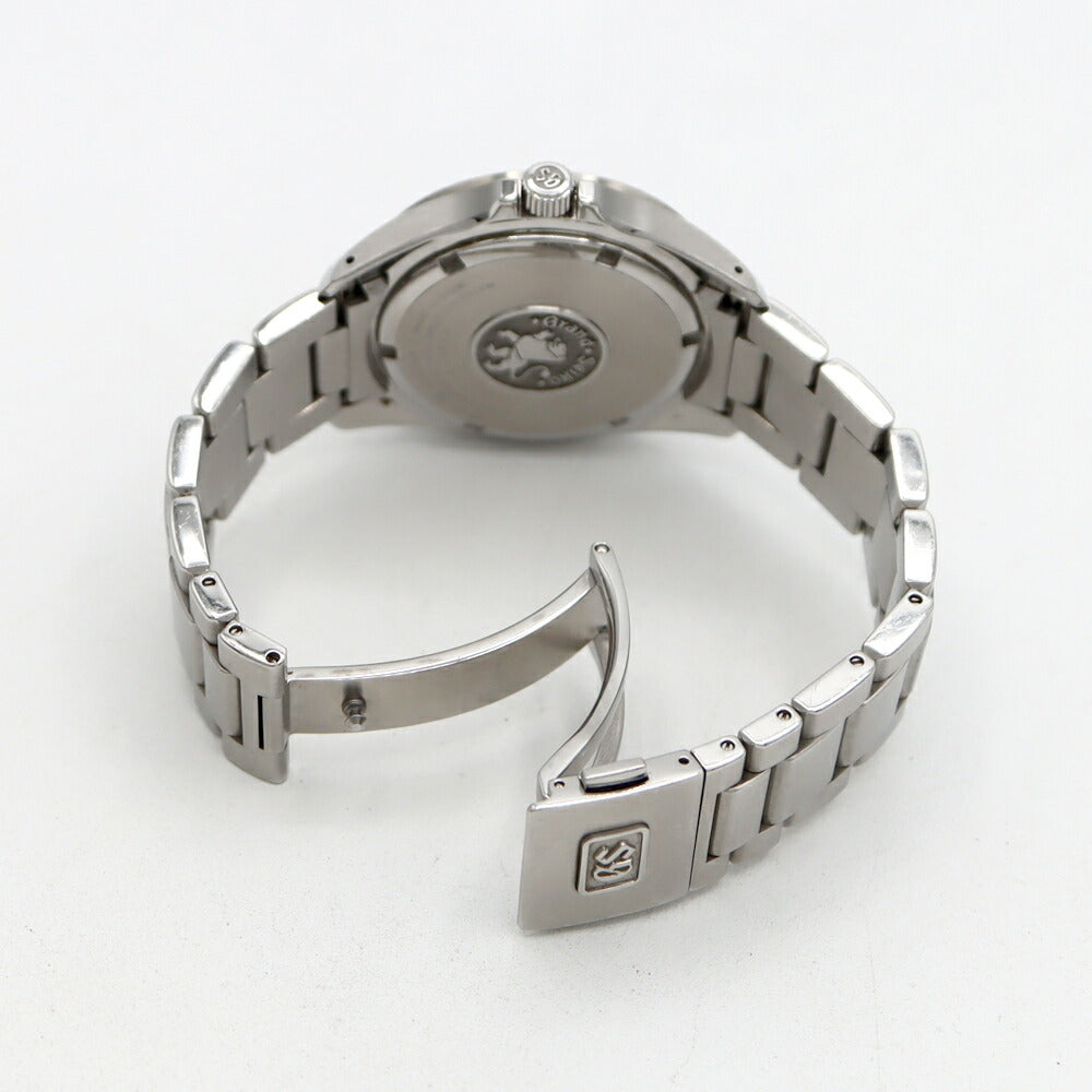 電池交換済 SEIKO セイコー GS グランドセイコー 9F62-0AG0 100m防水 デイト 黒 ブラック SS ステンレス メンズ クォーツ【6ヶ月保証】【腕時計】【中古】