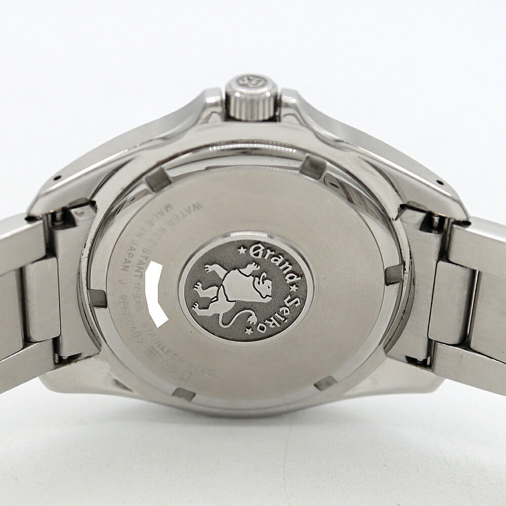 電池交換済 SEIKO セイコー GS グランドセイコー 9F62-0AG0 100m防水 デイト 黒 ブラック SS ステンレス メンズ クォーツ【6ヶ月保証】【腕時計】【中古】
