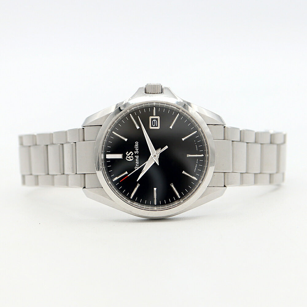 電池交換済 SEIKO セイコー GS グランドセイコー 9F62-0AG0 100m防水 デイト 黒 ブラック SS ステンレス メンズ クォーツ【6ヶ月保証】【腕時計】【中古】