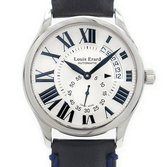 Internally inspected Louis Erard Asymmetric Date Small Second Silver White White Shell SS Stainless Steel Men's Automatic Winding [6 Month Warranty] [Watch] [Used]