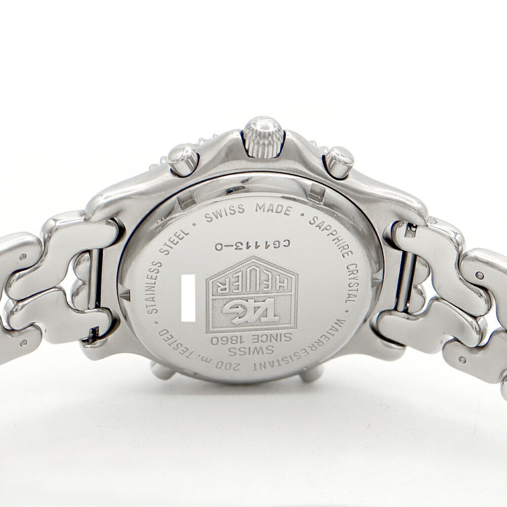 電池交換済 TAG Heuer タグホイヤー S/el セル プロフェッショナル200 クロノグラフ CG1113 デイト 200m防水 ネイビー SS ステンレス メンズ デジアナ クォーツ【6ヶ月保証】【腕時計】【中古】