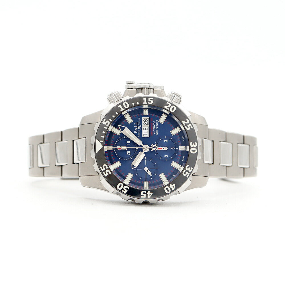 BALL ボール ウォッチ エンジニア ハイドロカーボン NEDU クロノグラフ DC3026A-SCJ-BE 600m防水 デイデイト 青 ブルー TI チタン SS ステンレス メンズ 自動巻き【6ヶ月保証】【腕時計】【中古】