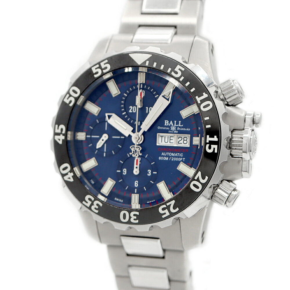 BALL ボール ウォッチ エンジニア ハイドロカーボン NEDU クロノグラフ DC3026A-SCJ-BE 600m防水 デイデイト 青 ブルー TI チタン SS ステンレス メンズ 自動巻き【6ヶ月保証】【腕時計】【中古】