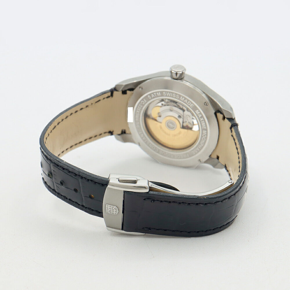 内部点検済 FREDERIQUE CONSTANT フレデリックコンスタント マキシム ハートビート ムーンフェイズ FC-335X5M4/5/6 デイト 裏スケ シルバー SS ステンレス 純正ベルト 純正尾錠 メンズ 自動巻き【6ヶ月保証】【腕時計】【中古】