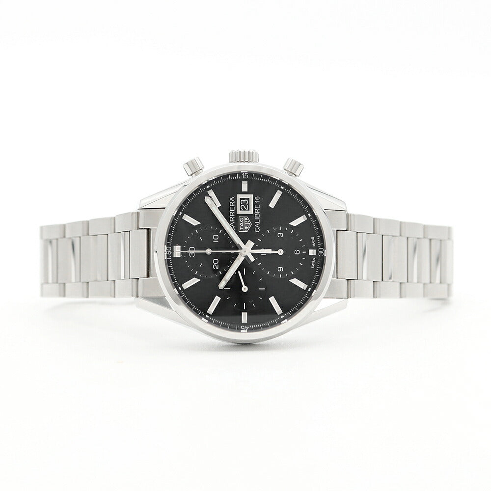 Internally inspected TAG Heuer Carrera Caliber 16 Chronograph CBK2110.BA0715 100m Water Resistant Date Back Scaling Small Second Black SS Stainless Steel Men's Automatic Winding [6 Month Warranty] [Watch] [Used]