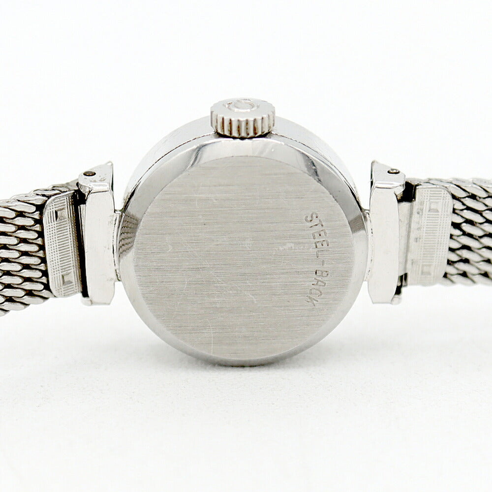 OMEGA DeVille cut glass 511.286 Cal.485 17 stones silver SS stainless steel ladies manual winding antique vintage DeVille [watch] [used]