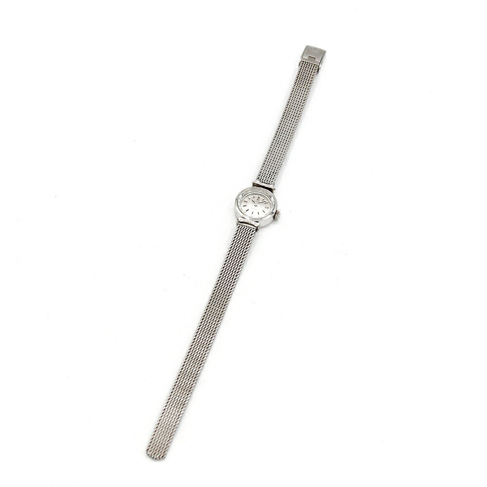 OMEGA DeVille cut glass 511.286 Cal.485 17 stones silver SS stainless steel ladies manual winding antique vintage DeVille [watch] [used]