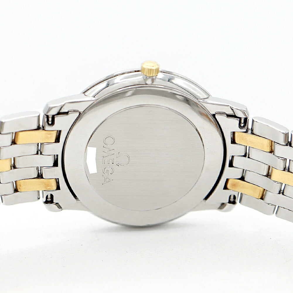 Battery replaced OMEGA DeVille Prestige 4310.31 Date 30m waterproof silver SS stainless steel YG yellow gold combination men's quartz Deville [6 months warranty] [Watch] [Used]