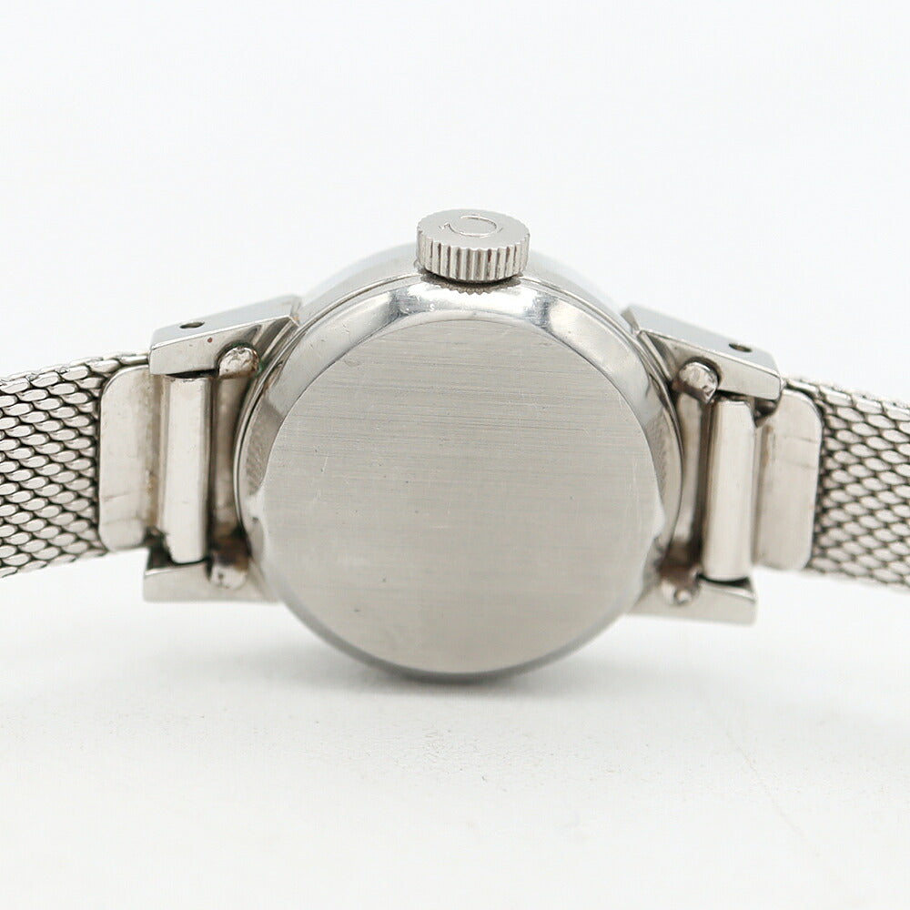 OMEGA DeVille cut glass 511.166 Cal.485 17 stones silver SS stainless steel ladies manual winding antique vintage DeVille [watch] [used]