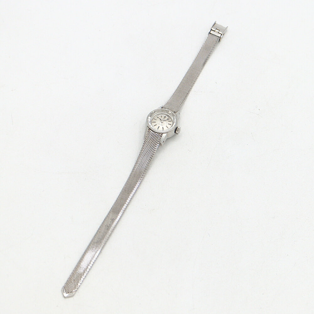 OMEGA DeVille cut glass 511.166 Cal.485 17 stones silver SS stainless steel ladies manual winding antique vintage DeVille [watch] [used]