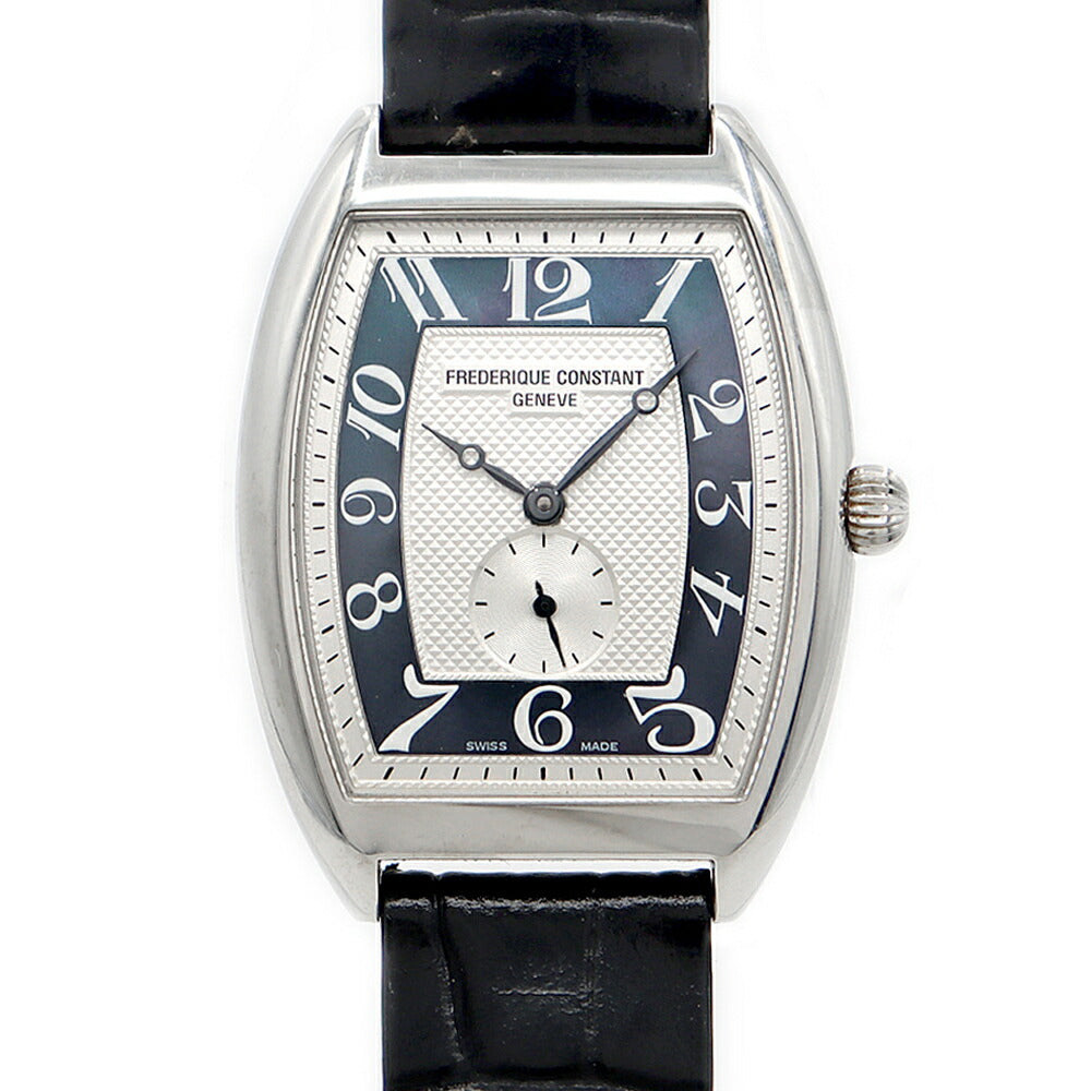 電池交換済 FREDERIQUE CONSTANT フレデリックコンスタント クラシックアールデコ FC235X3T25/6 スモールセコンド シルバー 黒 ブラックシェル SS ステンレス 純正ベルト 純正尾錠 メンズ レディース ボーイズ クォーツ【6ヶ月保証】【腕時計】【中古】