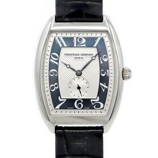 電池交換済 FREDERIQUE CONSTANT フレデリックコンスタント クラシックアールデコ FC235X3T25/6 スモールセコンド シルバー 黒 ブラックシェル SS ステンレス 純正ベルト 純正尾錠 メンズ レディース ボーイズ クォーツ【6ヶ月保証】【腕時計】【中古】