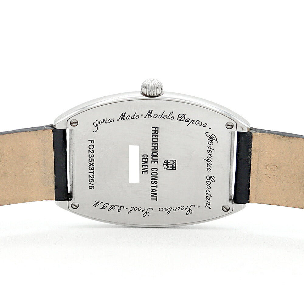 電池交換済 FREDERIQUE CONSTANT フレデリックコンスタント クラシックアールデコ FC235X3T25/6 スモールセコンド シルバー 黒 ブラックシェル SS ステンレス 純正ベルト 純正尾錠 メンズ レディース ボーイズ クォーツ【6ヶ月保証】【腕時計】【中古】