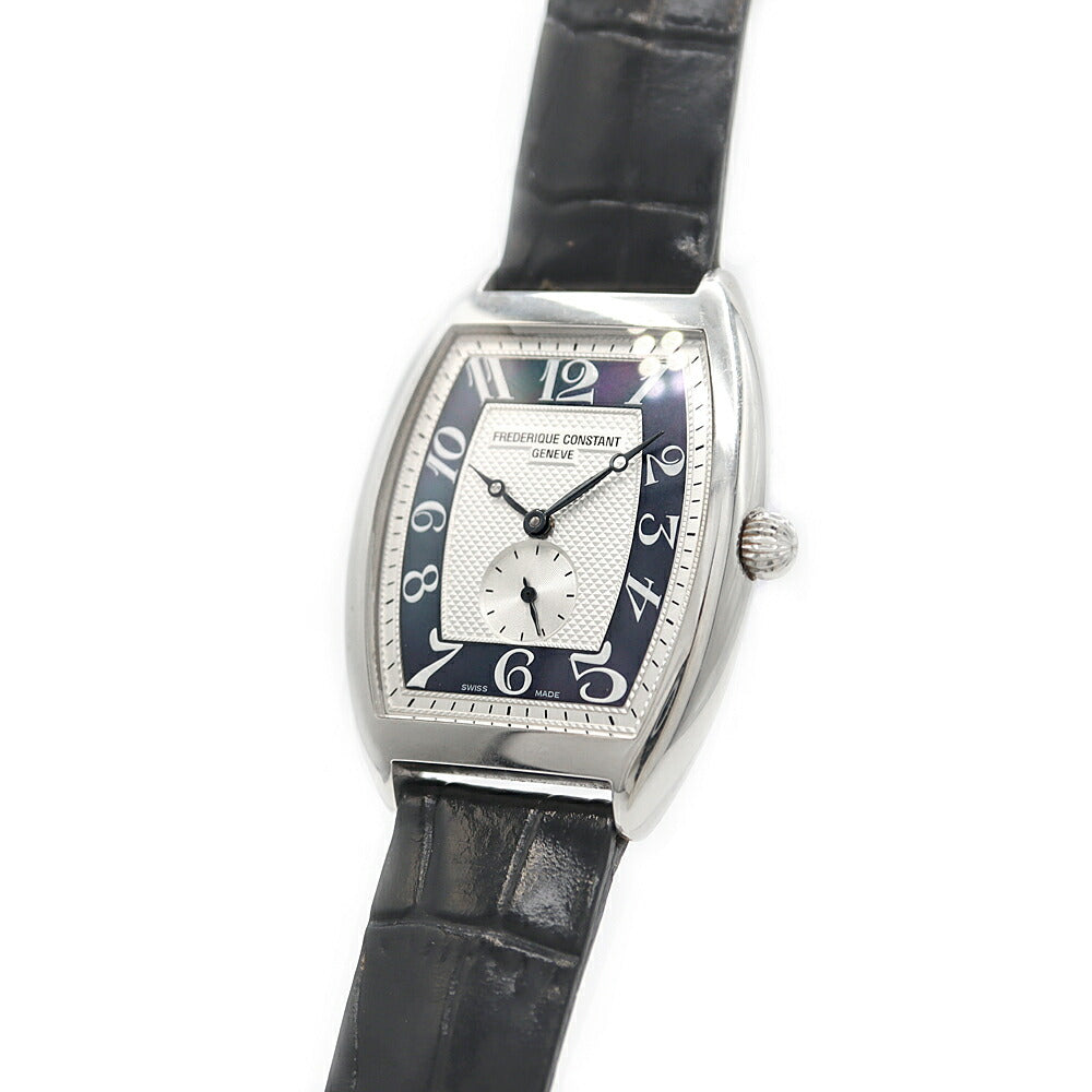 電池交換済 FREDERIQUE CONSTANT フレデリックコンスタント クラシックアールデコ FC235X3T25/6 スモールセコンド シルバー 黒 ブラックシェル SS ステンレス 純正ベルト 純正尾錠 メンズ レディース ボーイズ クォーツ【6ヶ月保証】【腕時計】【中古】