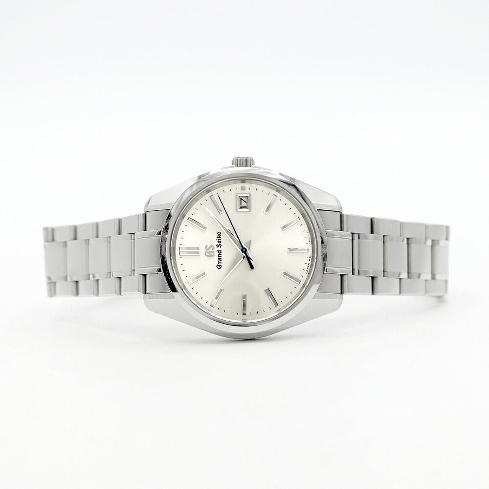 Battery replaced SEIKO GS Grand Seiko Heritage Collection 9F85-0AD0 100m Water Resistant Date Silver SS Stainless Steel Men's Quartz [6 Month Warranty] [Watch] [Used]