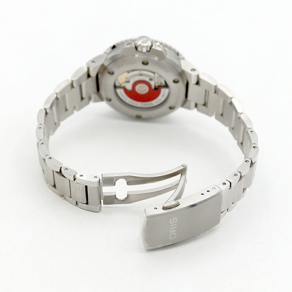 ORIS オリス アクイス デイト アップサイクル 01 733 7770 4150 裏スケ 300m防水 マルチカラー SS ステンレス CE セラミック メンズ レディース ボーイズ 自動巻き【6ヶ月保証】【腕時計】【中古】