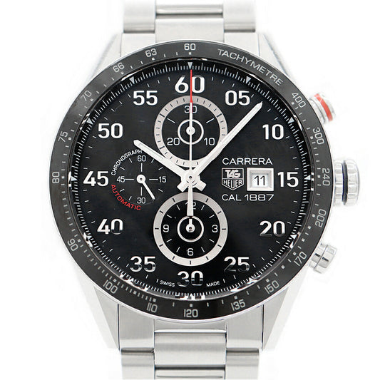 TAG Heuer Tag Heuer Carrera Caliber 1887 Chronograph CAR2A10 Date 100m Water Resistant Back Sketch Black SS Stainless Steel CE Ceramic Men's Automatic Winding [6 Month Warranty] [Watch] [Used]