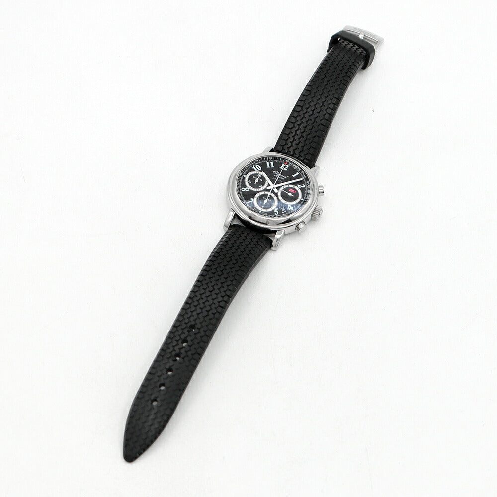 Chopard ショパール ミッレミリア クロノグラフ 16/8331 デイト 裏スケ 黒 ブラック SS ステンレス 純正ベルト 純正尾錠 メンズ 自動巻き【6ヶ月保証】【腕時計】【中古】