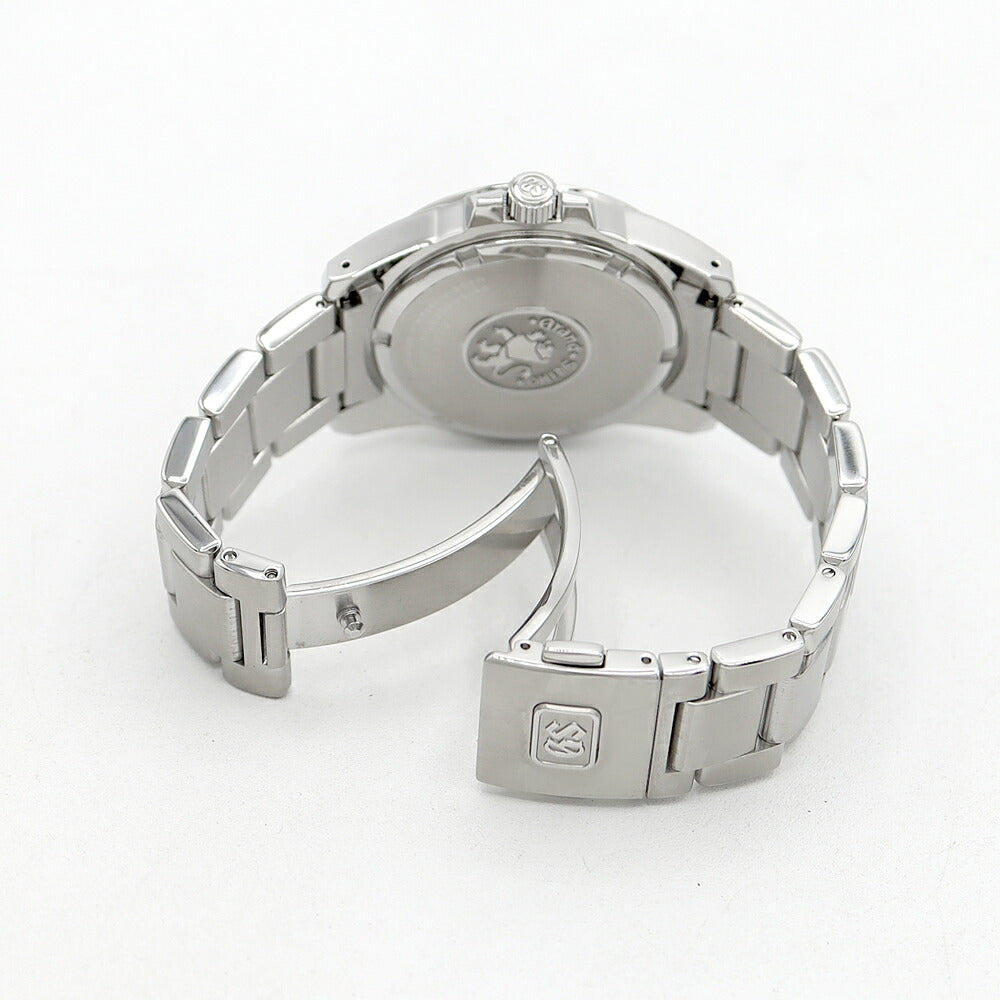 電池交換済 SEIKO セイコー GS グランドセイコー 9F62-0AA1 SBGX053 100m防水 デイト 白 ホワイト SS ステンレス メンズ クォーツ【6ヶ月保証】【腕時計】【中古】