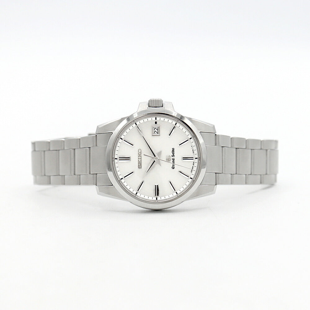 電池交換済 SEIKO セイコー GS グランドセイコー 9F62-0AA1 SBGX053 100m防水 デイト 白 ホワイト SS ステンレス メンズ クォーツ【6ヶ月保証】【腕時計】【中古】