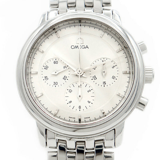 OMEGA De Ville Prestige Chronograph 4540.31 Small Second Silver SS Stainless Steel Men's Manual Winding De Ville [6 Month Warranty] [Watch] [Used]