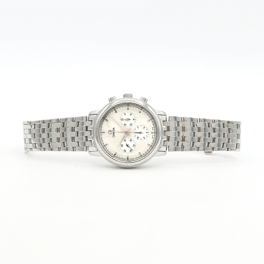 OMEGA De Ville Prestige Chronograph 4540.31 Small Second Silver SS Stainless Steel Men's Manual Winding De Ville [6 Month Warranty] [Watch] [Used]